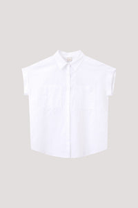 BB 10456 BUTTON DOWN BLOUSE CREAM