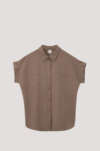 BB 10456 FRON POCKETS SHIRT KHAKI BROWN