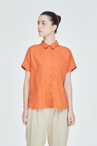 BB 10858 COLLAR TOP APRICOT