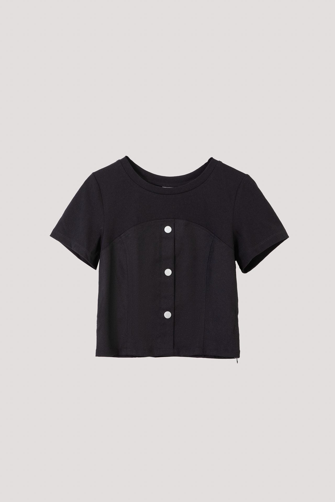 BB 11156 BUTTON DOWN BLOUSE BLACK