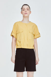 BB 11288 ROUND NECK TOP YELLOW