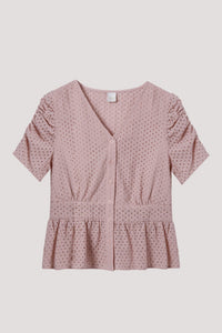 BB 9058 V-NECKLINE TOP BLUSH