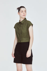 BB 9825 COLLAR TOP ARMY GREEN