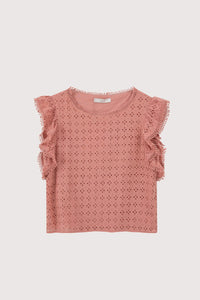 BBV 10474 RUFFLED SLEEVES BLOUSE BLUSH