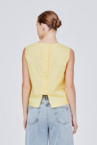 BBV 11553 BOXY SLEEVELESS YELLOW BACK