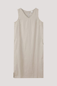 BDQ 10140 SLEEVELESS DRESS BEIGE