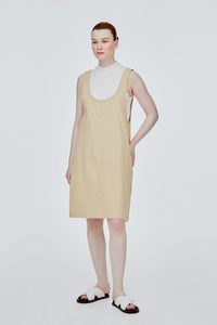 BDQ 10645 SLEEVELESS OUTER DRESS MILK