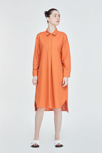 BDQ 10824 COLLAR DRESS APRICOT