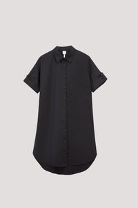 BDQ 11377 SHORT SLEEVE COLLAR DRESS BLACK
