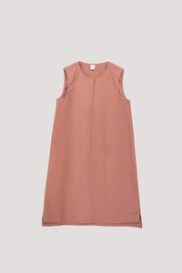 BDQ 11387 SLEEVELESS SHIFT DRESS DARK SALMON
