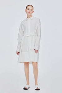 BDQ 11487 COLLARED DRESS CREAM