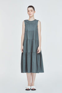 BDQ 9714 SLEVELESS LONG DRESS SAGE
