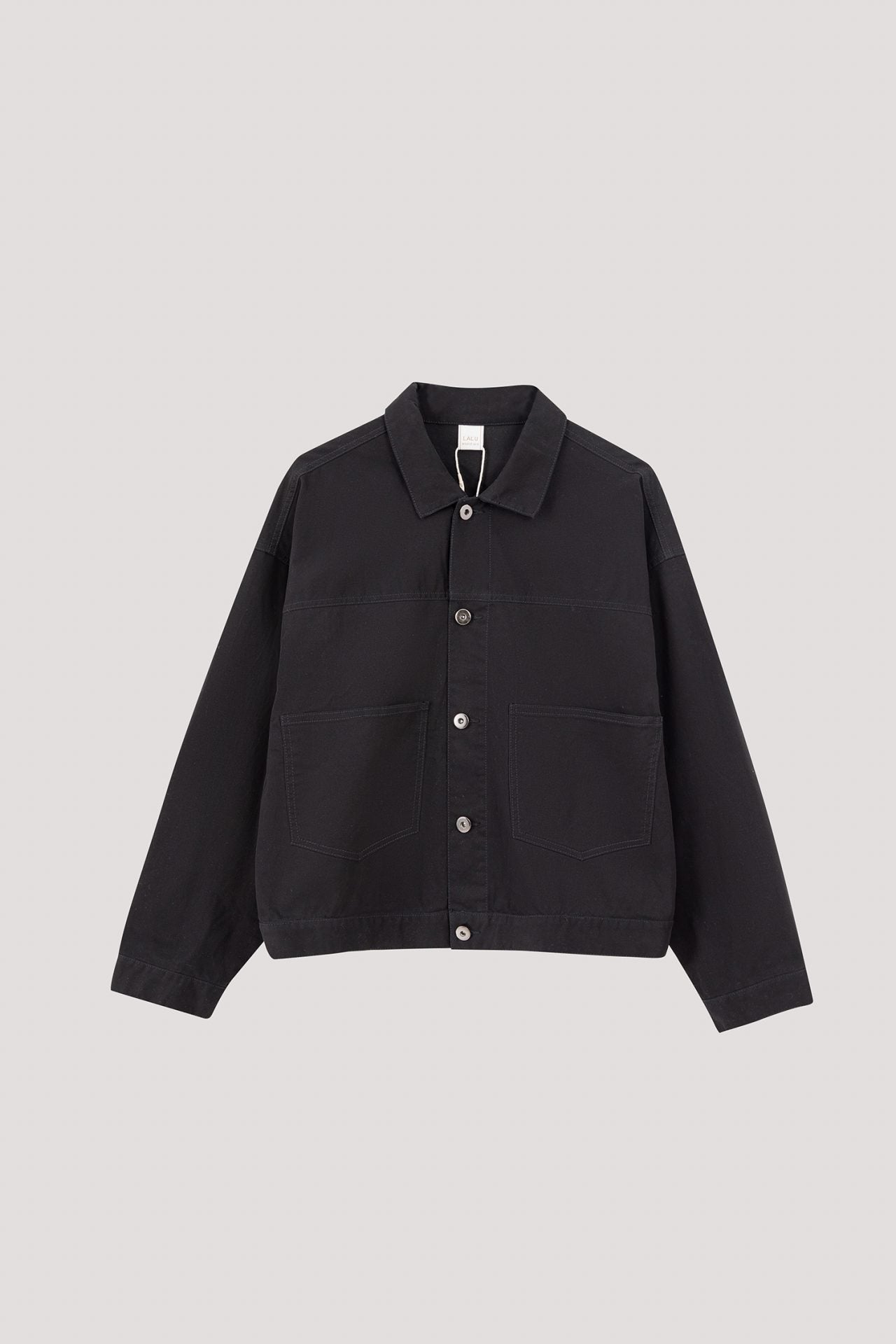 BJK 9051 BUTTON OUTERWEAR BLACK