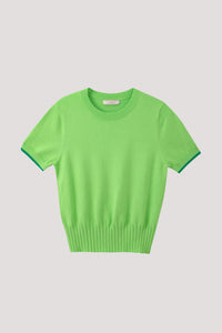 BK 9187 CROPPED KNIT NEON GREEN