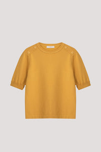 BK 9373 BUTTON SHOULDER KNIT TOP MELLOW