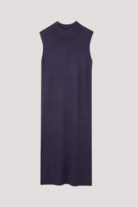 BKD 10916 HIGH NECK LONG DRESS NAVY
