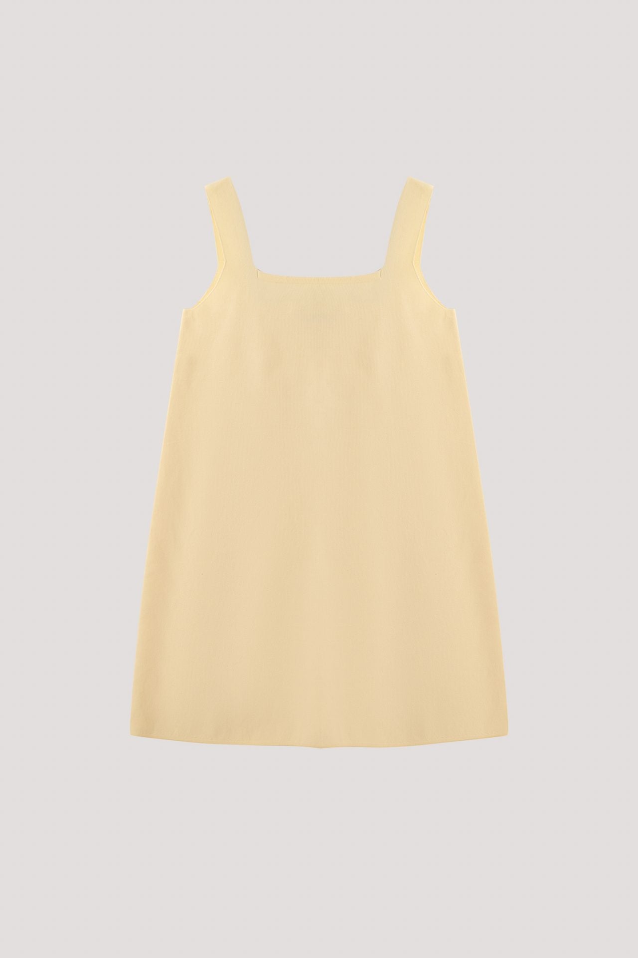 BKD 11450 SQUARE NECK MINI DRESS PALE YELLOW