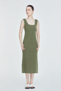 BKD 9818 SLEEVELESS LONG DRESS SAGE