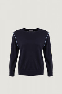 BKL 7209S NAVY LONG SLEEVE KNITWEAR