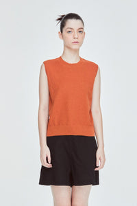 BKV 10809 SLEEVELES TOP APRICOT