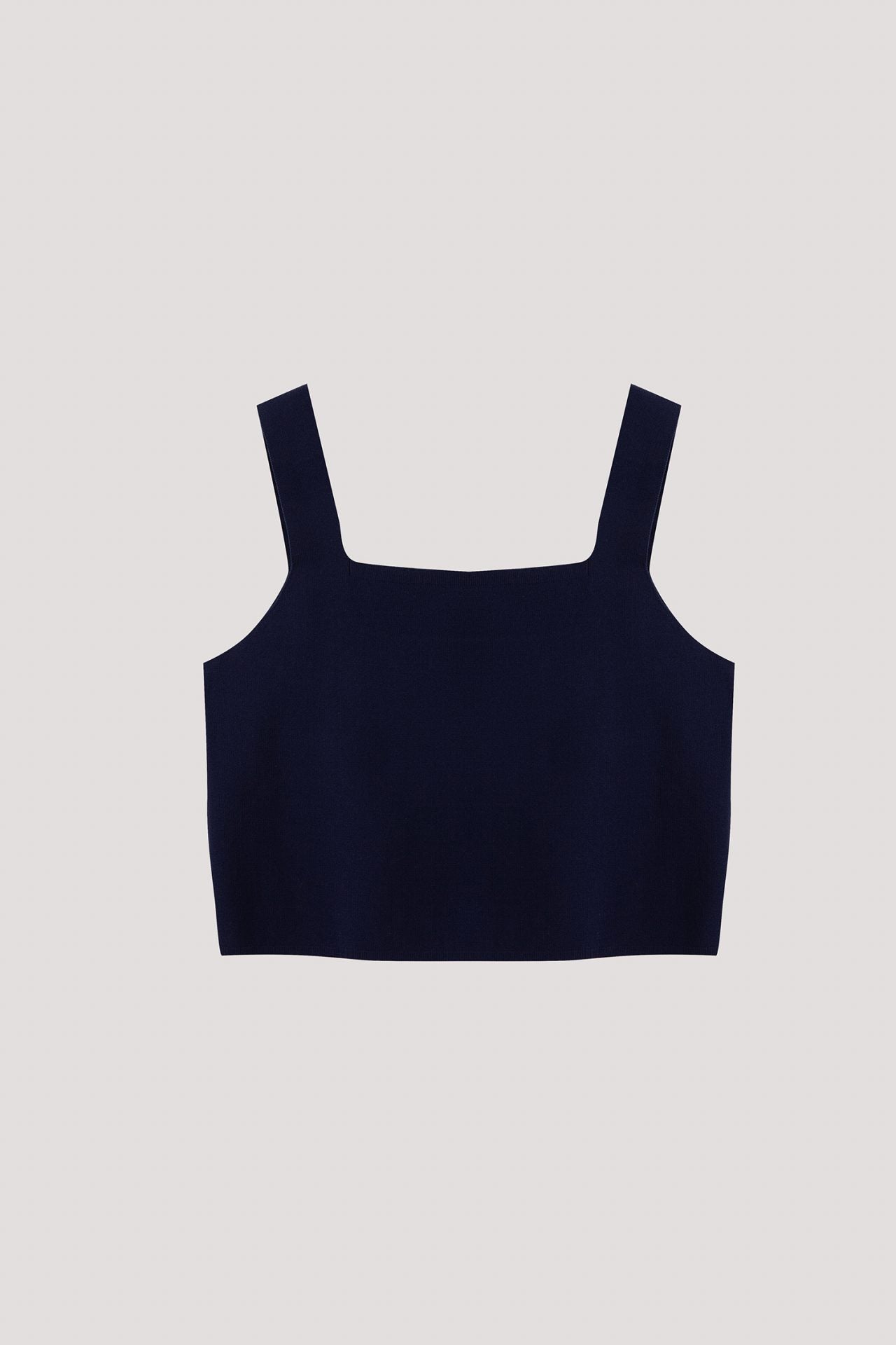 BKV 11448 SQUARE NECK CROP TOP NAVY