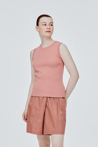 BKV 9635 SLEEVELESS KNIT TOP SALMON
