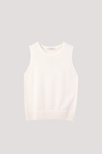 BKV 9728 SLEEVELESS KNIT TOP CREAM