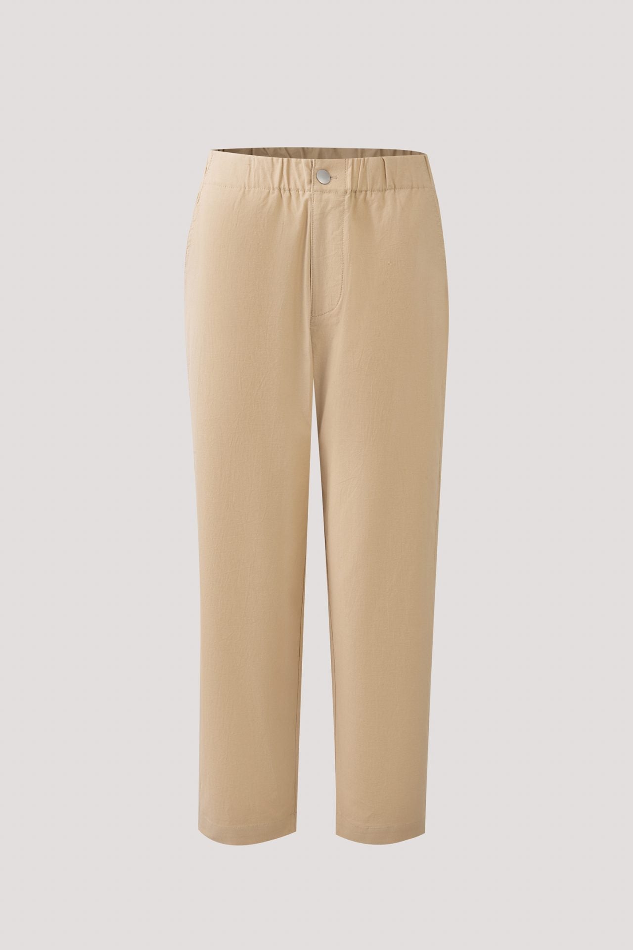 BP 11023 ELASTICATED TAPPERED TROUSERS BEIGE