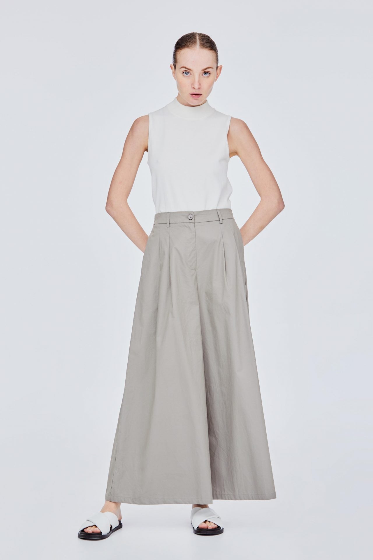 BP 11465 WIDE LEGS PANTS GREY