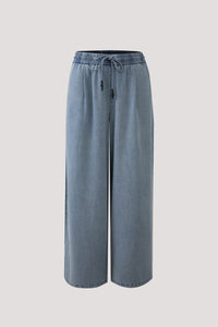 BP 11742 ELASTICATED DENIM WIDE LEG PANTS LIGHT DENIM