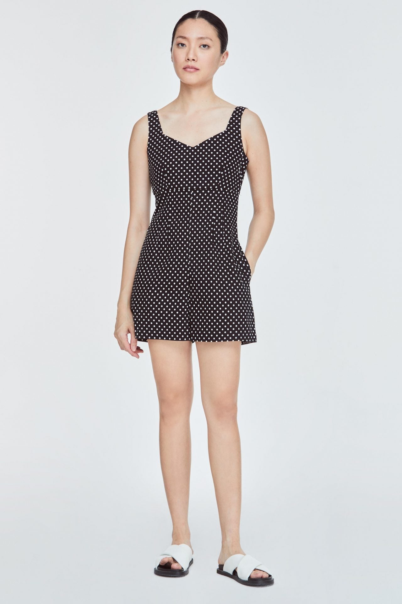 BPD 11148 SHORT ROMPER PLAYSUIT POLKA DOT