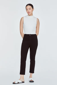 BPL 11243 DENIM TAPERED PANTS BLACK