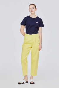 BPL 11595 OR 11596 STRAIGHT MOM-CUT DENIM JEANS YELLOW