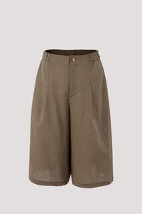 BPL 8163 BACK ELASTICATED WAIST PANTS KHAKI BROWN