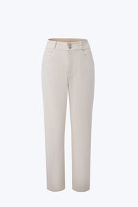 BPL DOUBLE BUTTON DENIM JEANS CREAM