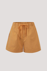 BPS 10139 ELASTICATED WAIST SHORTS MARIGOLD