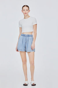 BPS 11478 DENIM SHORTS LIGHT DENIM