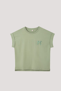 BT 10884 RIBBON SEQUIN ROUND NECK TEE MINT
