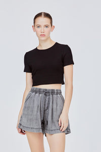 BT 11476 CROPPED TOP BLACK