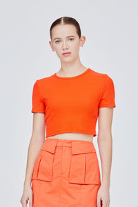 BT 11476 KNIT TOP ORANGE