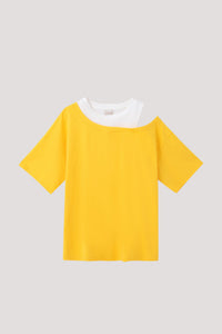 BT 11592 ONE SHOULDER SHIRT YELLOW
