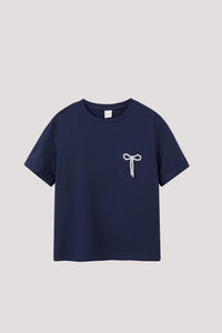 BT 9521 PEARL RIBBON TEE NAVY