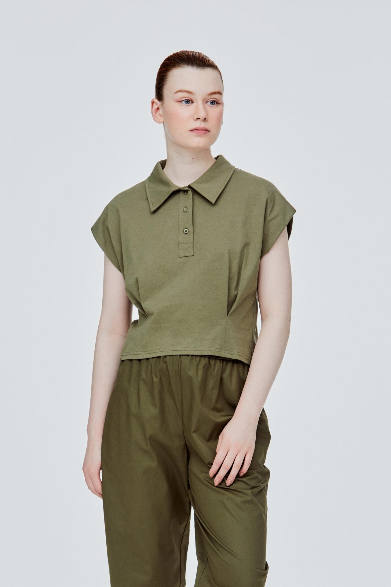 BT 9919 V NECK SHORT SLEEVE TOP SAGE