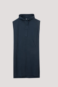 BTD 11064 LONG HOODIE DRESS NAVY