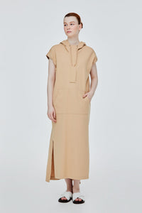 BTD 11064 MAGYAR HOODED DRESS KHAKI