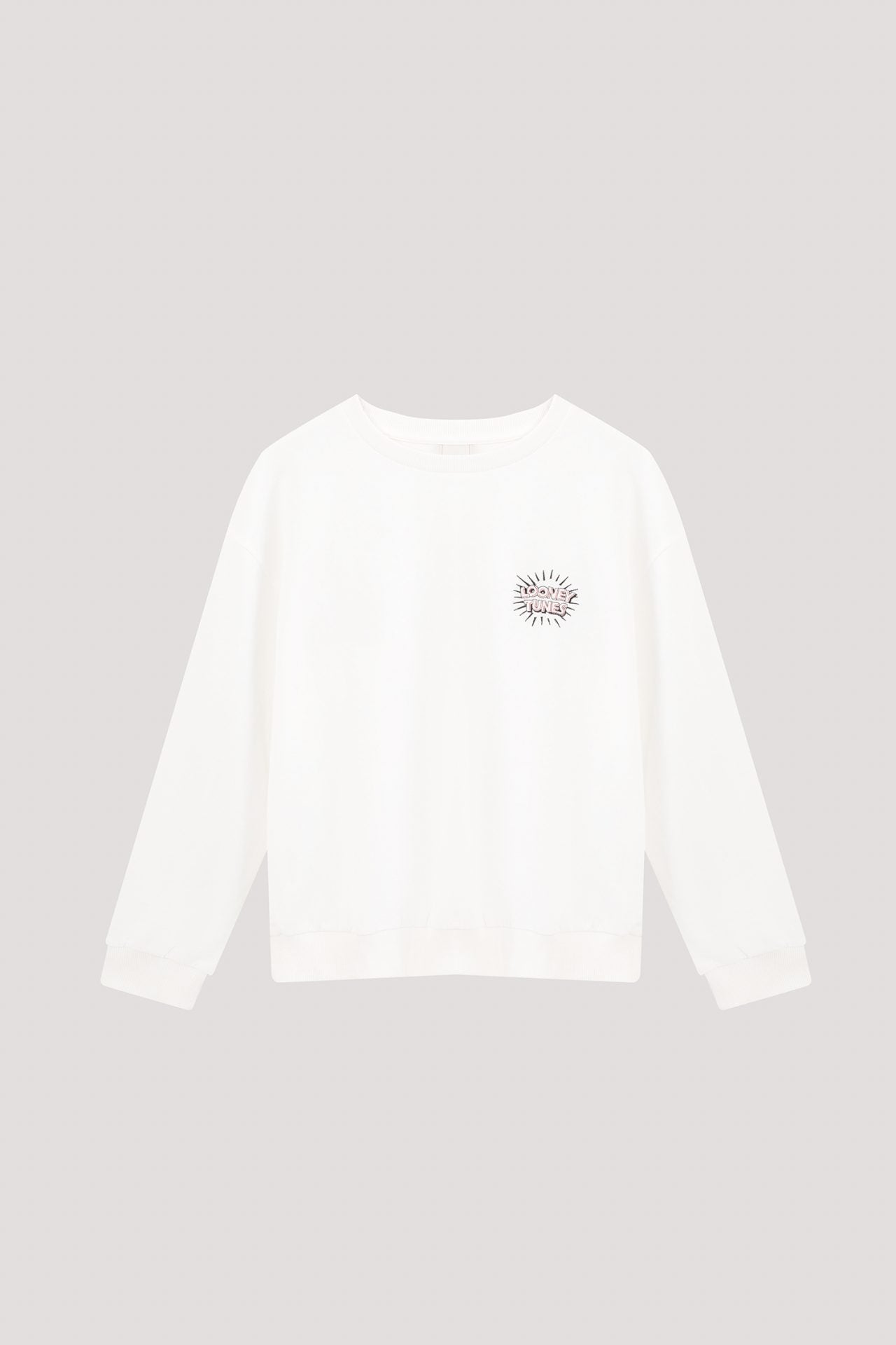 BTL 11607 EMBROIDERED LOGO SWEATER CREAM (1)