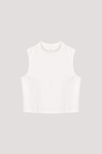 BTV 10412 HIGH NECK TANK TOP CREAM