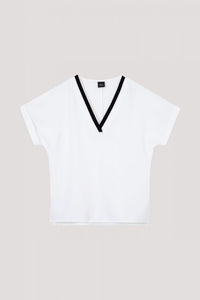 ab 7955 v-neck blouse cream