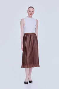 Pleated Midi Skirt