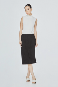 Suedette Basic Straight Skirt